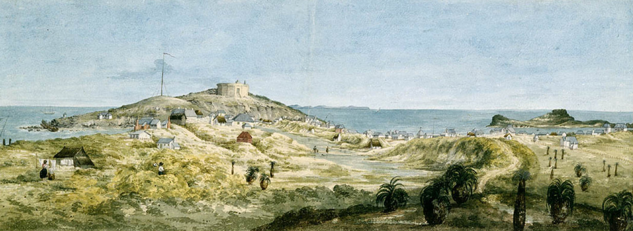 Panorama of Fremantle, 1831, Jane Eliza Currie